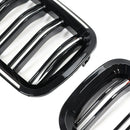 Nieren-Stoßstangengrill, passend für BMW 5er F10 F11 2010–2016, glänzend schwarz-3