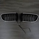 Nieren-Stoßstangengrill, passend für BMW 5er F10 F11 2010–2016, glänzend schwarz-7