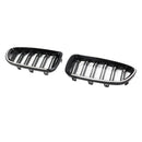 Nieren-Stoßstangengrill, passend für BMW 5er F10 F11 2010–2016, glänzend schwarz-16