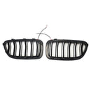 Nieren-Stoßstangengrill, passend für BMW 5er F10 F11 2010–2016, glänzend schwarz-4