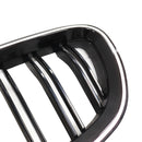 Nieren-Stoßstangengrill, passend für BMW 5er F10 F11 2010–2016, glänzend schwarz-13