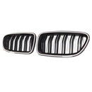 Nieren-Stoßstangengrill, passend für BMW 5er F10 F11 2010–2016, glänzend schwarz-11