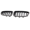 Nieren-Stoßstangengrill, passend für BMW 5er F10 F11 2010–2016, glänzend schwarz-7