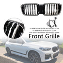 Rejilla de malla frontal negra brillante para BMW X4 G02 X3 G01 G08 2018-2021-4