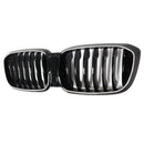 Rejilla de malla frontal negra brillante para BMW X4 G02 X3 G01 G08 2018-2021-16