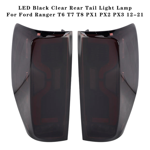 LED Black Clear Rear Tail Light Lamp For Ford Ranger T6 T7 T8 PX1 PX2 PX3 12-21
