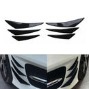 6kpl Universal Gloss Black Car/Auto Etupuskurin evät Spoileri Canards Kiinnitä-1