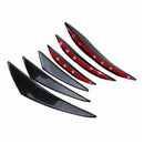 6kpl Universal Gloss Black Car/Auto Etupuskurin evät Spoileri Canards Kiinnitä-5