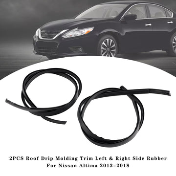 Nissan Altima 2013-2018 2PCS Roof Drip Molding Trim Left & Right Side Rubber 73853-3TA0A 73852-3TA0A - 0