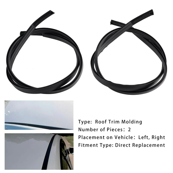 Moldura de goteo de techo de 2 uds, moldura de goma lateral izquierda  & derecha para Nissan Altima 2013-2018