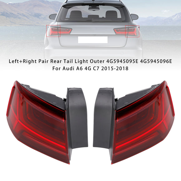 Par de luces traseras izquierda + derecha exterior 4G5945095E 96E para Audi A6 4G C7 2015-2018