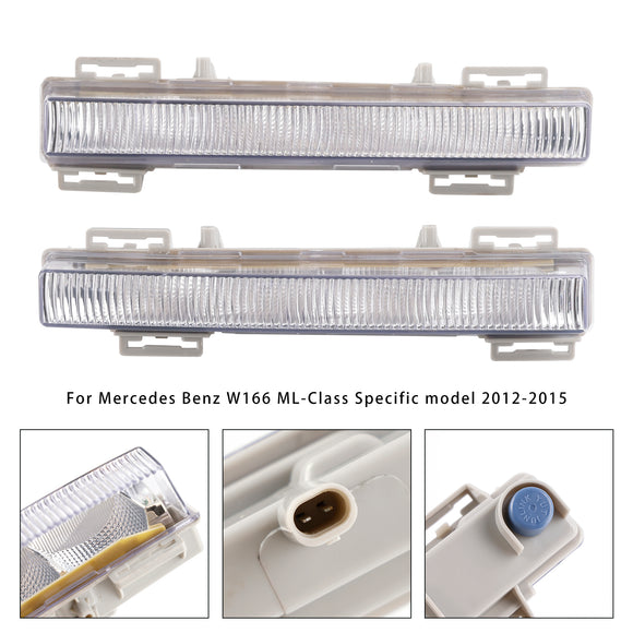Lewa prawa para lamp do jazdy dziennej i przeciwmgielnych do Mercedesa W166 ML/GL350/400/550 12-15