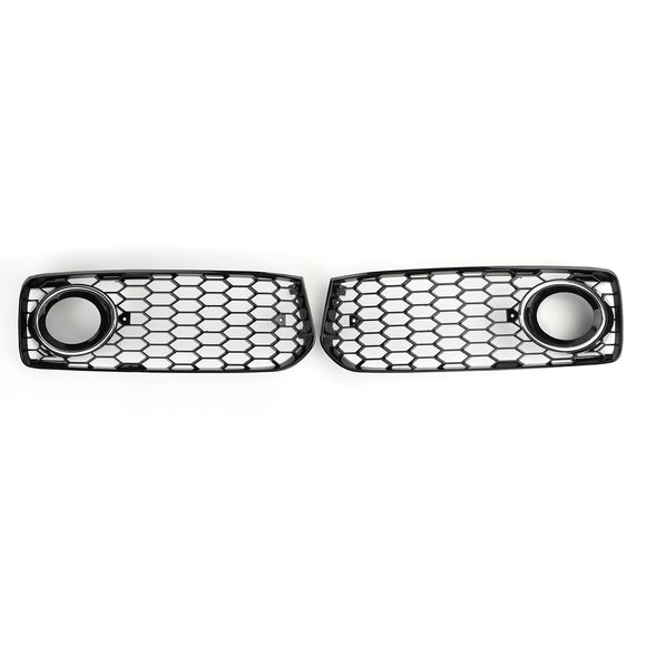 RS5 Style Honeycomb Fog Light Grille Grill Fit Audi A5 S-Line/S5 B8 2008-2012