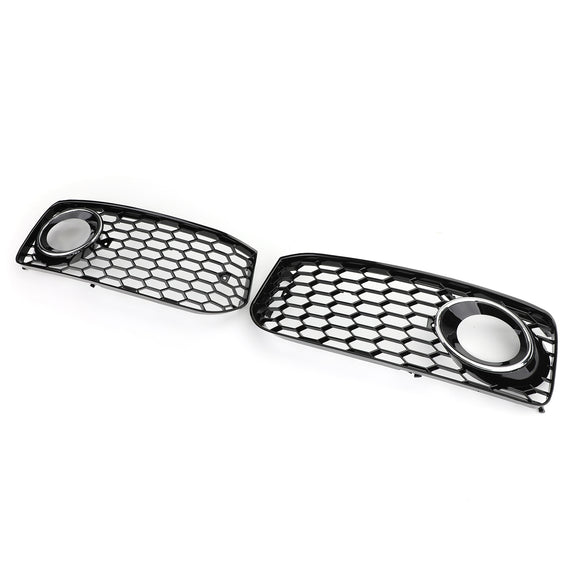 RS5 Style Honeycomb Fog Light Grille Grill Fit Audi A5 S-Line/S5 B8 2008-2012