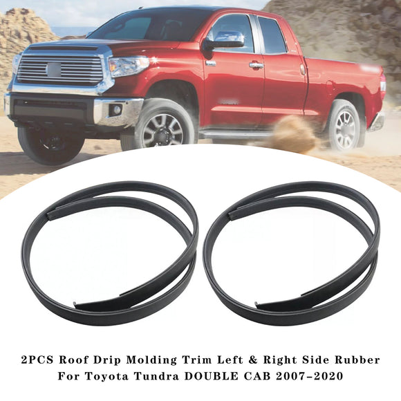 Toyota Tundra 2007-2020 2 STUKS Dakdruppellijst Trim Links & Rechts Rubber 768679409158 75552-0C050