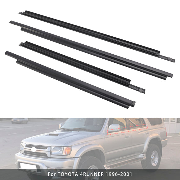 Burlete de moldura exterior con correa de cristal para puerta de 4 Uds para TOYOTA 4RUNNER 1996-2001