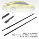 Honda Civic 2016-2020 2-Door 2PCS Belt Molding 72410-TBG-A01 72450-TBG-A01-3