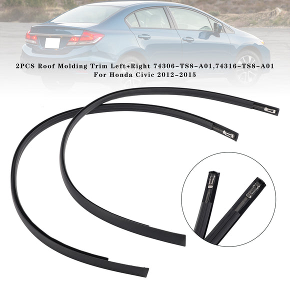 2 STKS Daklijstbekleding Links + Rechts voor Honda Civic 2012-2015