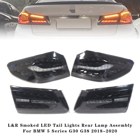 L&R Getönte LED-Rückleuchten für BMW 5er G30 G38 (2018–2020)