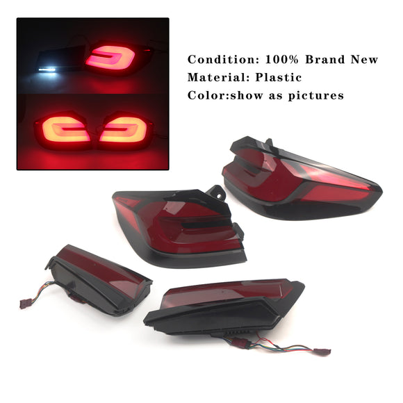 L&R Red LED Tail Lights Rear Lamp Assembly For BMW 5 Series G30 G38 2018-2020
