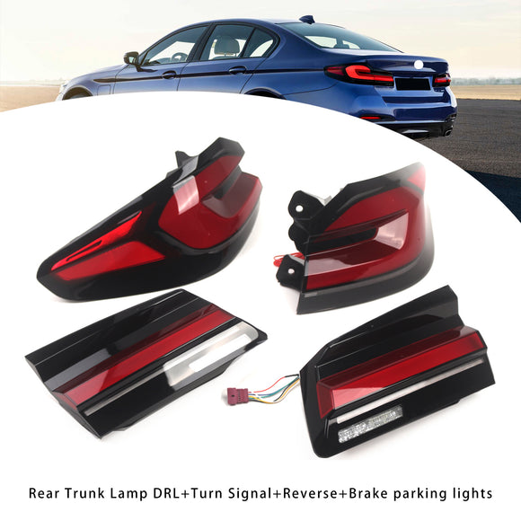 L&R Red LED Tail Lights Rear Lamp Assembly For BMW 5 Series G30 G38 2018-2020