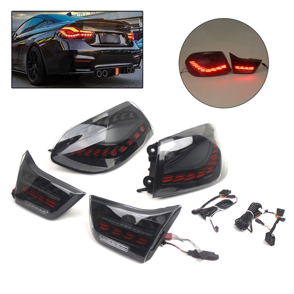 L&R Getönte LED-Rückleuchten für BMW 4er M4 GTS F32 F33 F82