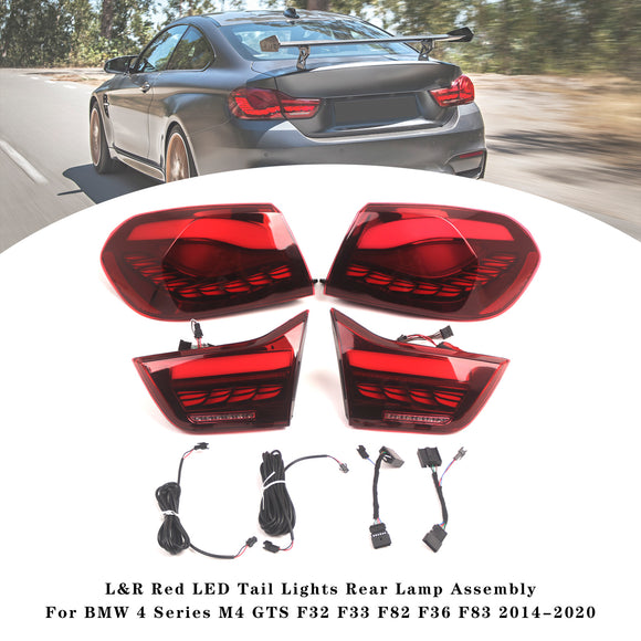 L&R Rode LED-achterlichten voor BMW 4 M4 GTS F32 F33 F82 F36 F83