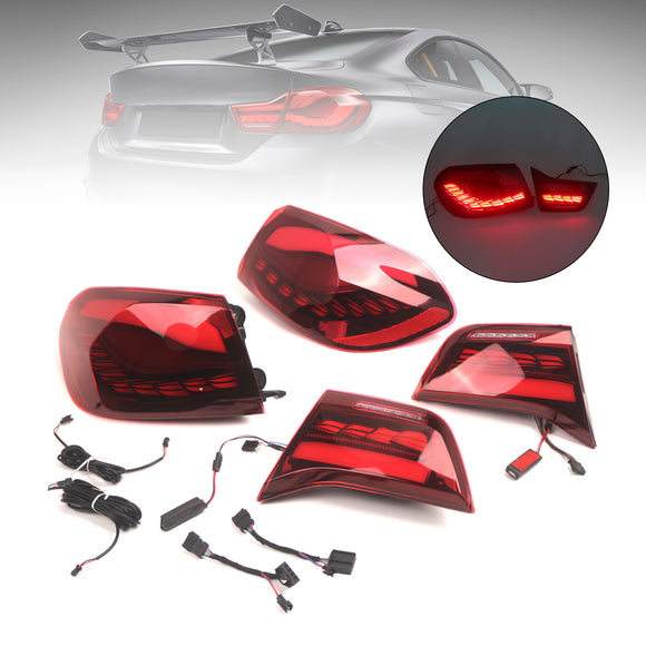 L&R Rode LED-achterlichten voor BMW 4 M4 GTS F32 F33 F82 F36 F83