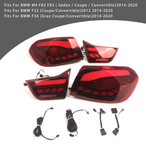 L&R Rode LED-achterlichten voor BMW 4 M4 GTS F32 F33 F82 F36 F83