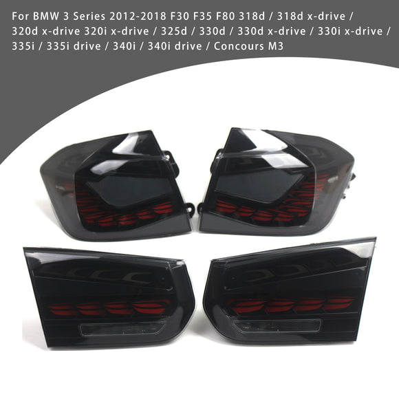 L&R Savunväriset LED-takavalot BMW 3 F30 F80 M3 2013-2018