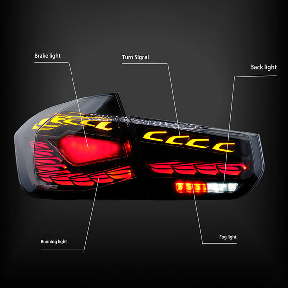 L&R Savunväriset LED-takavalot BMW 3 F30 F80 M3 2013-2018