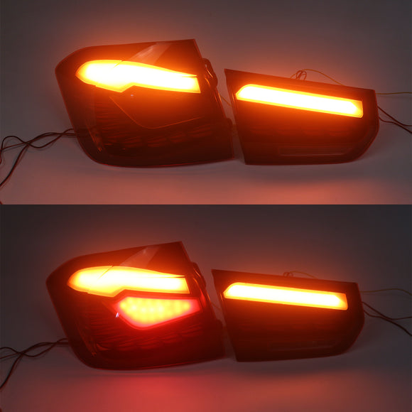 L&R Red LED Tail Lights Rear Lamp Assembly For BMW 3 F30 F80 M3 2013-2018