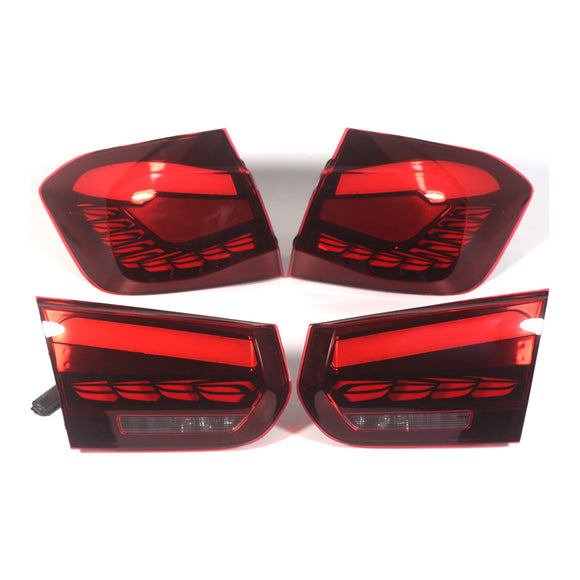 L&R Red LED Tail Lights Rear Lamp Assembly For BMW 3 F30 F80 M3 2013-2018