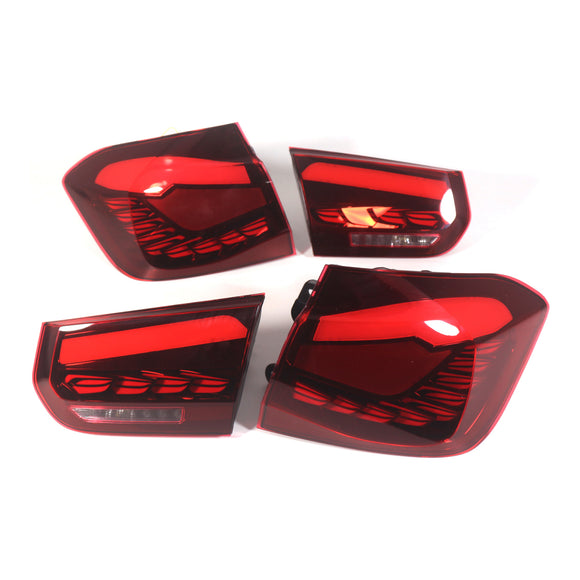 L&R Red LED Tail Lights Rear Lamp Assembly For BMW 3 F30 F80 M3 2013-2018
