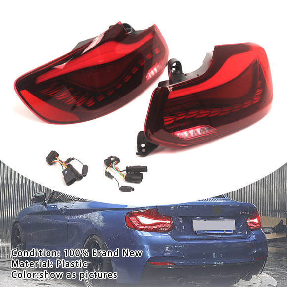 L&R Red LED Tail Lights Rear Lamp Assembly For BMW 2 Series F22 F23 F87 14-20