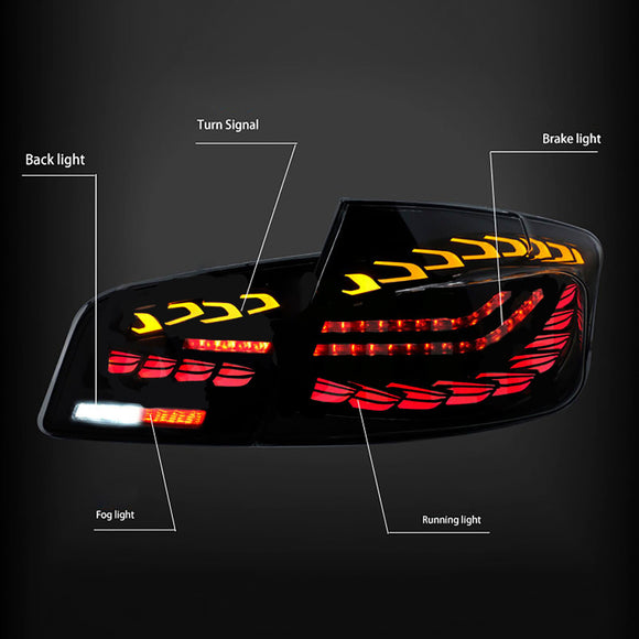 L&R Savunväriset LED-takavalot, takavalojen kokoonpano BMW 5F10 F18 M5 2010-2016