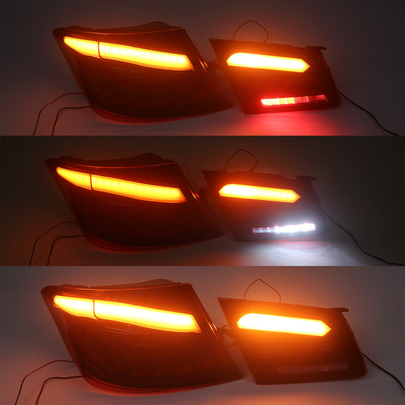 L&R Red LED Tail Lights Rear Lamp Assembly For BMW 5 F10 F18 M5 2010-2016