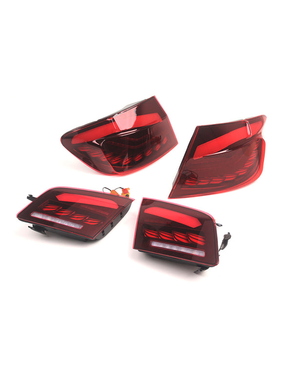 L&R Red LED Tail Lights Rear Lamp Assembly For BMW 5 F10 F18 M5 2010-2016