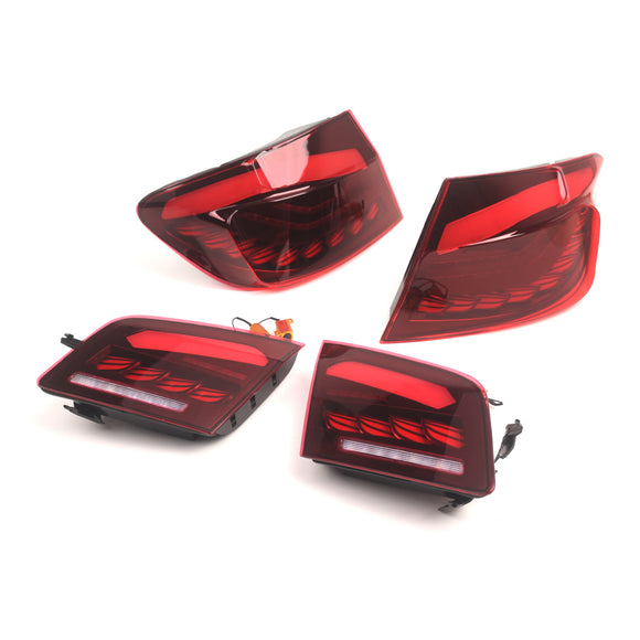 L&R Red LED Tail Lights Rear Lamp Assembly For BMW 5 F10 F18 M5 2010-2016