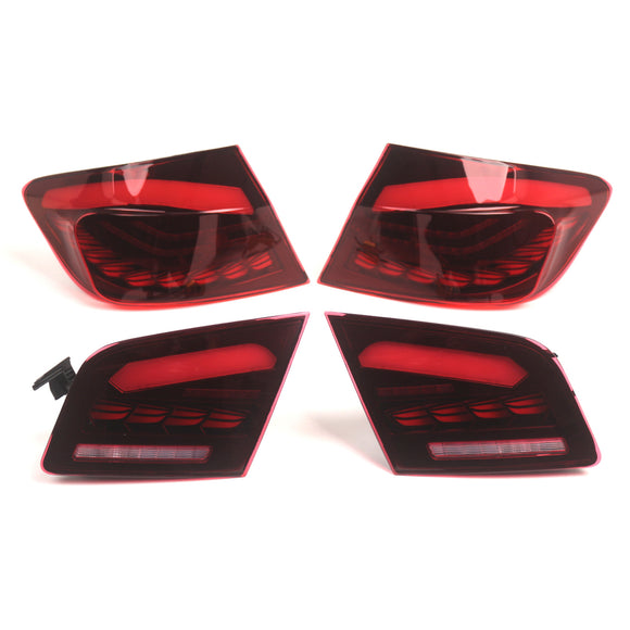 L&R Red LED Tail Lights Rear Lamp Assembly For BMW 5 F10 F18 M5 2010-2016