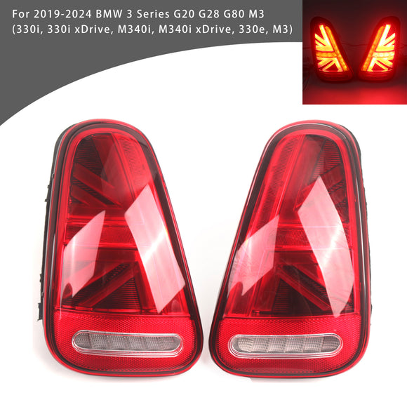 L&R LED Tail lights w/ Turn Signal Lamps For BMW Mini Cooper R50 R52 R53