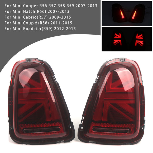 L&R Lampy tylne LED do BMW Mini R56 R57 R58 R59 Cooper S 2007-2015 CZERWONE