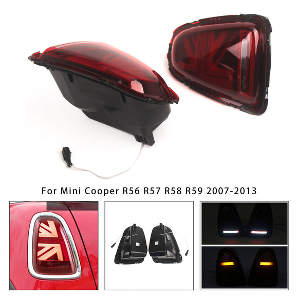 L&R Lampy tylne LED do BMW Mini R56 R57 R58 R59 Cooper S 2007-2015 CZERWONE
