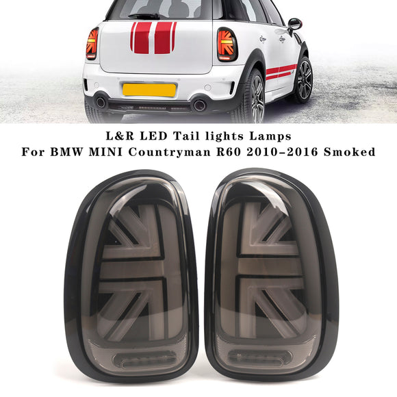 L&R LED Tail lights Lamps For BMW MINI Countryman R60 2010-2016 Smoked