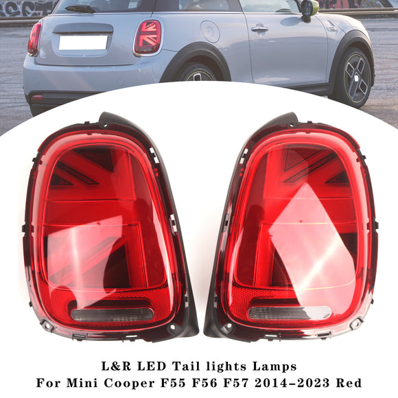 L&R Luces traseras LED para Mini Cooper F55 F56 F57 2014-2023, color rojo.