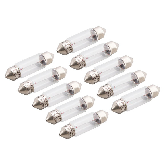 10 Uds. Bombilla tubular para luz de coche C5W SV8.5 36MM 6418 12V 5W para OSRAM