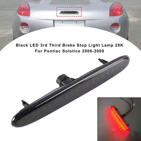 Black LED 3rd Third Brake Stop Light Lamp 28K For Pontiac Solstice 2006-2009