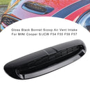 Entrada de ventilación de aire tipo cuchara para capó negro brillante para MINI Cooper S/JCW F54 F55 F56 F57-3