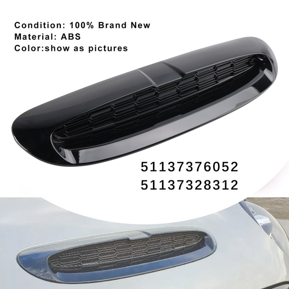Entrada de ventilación de aire tipo cuchara para capó negro brillante para MINI Cooper S/JCW F54 F55 F56 F57