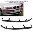2PCS Front Bumper Headlight Lower Molding Trim For BMW 3 Series E46 4Door 1998-2001-2